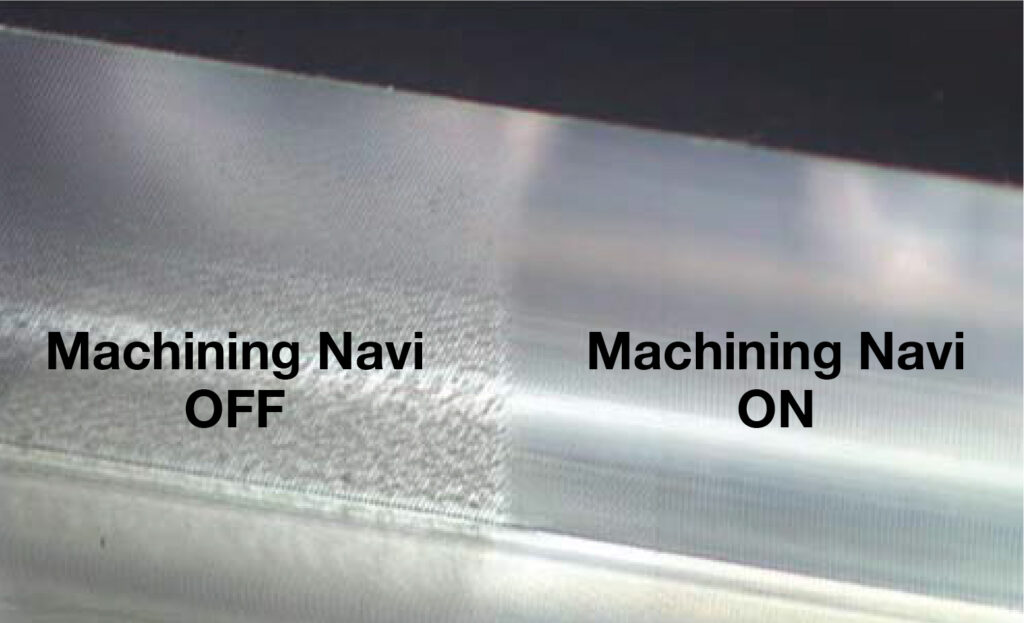 Condiții optime așchiere - suprafață prelucrare fără și cu Machining Navi